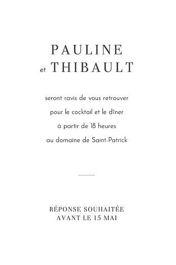 Carton d'invitation mariage Oiseaux de paradis portrait bleu - Verso Carton d'invitation mariage Oiseaux de paradis portrait bleu - Verso