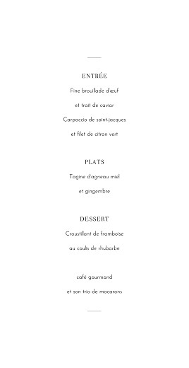 Menu de mariage Oiseaux de paradis bleu - Page 3 Menu de mariage Oiseaux de paradis bleu - Page 3