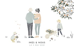 Faire-part de naissance summer family (3 enfants) 1 Faire-part de naissance summer family (3 enfants) 1