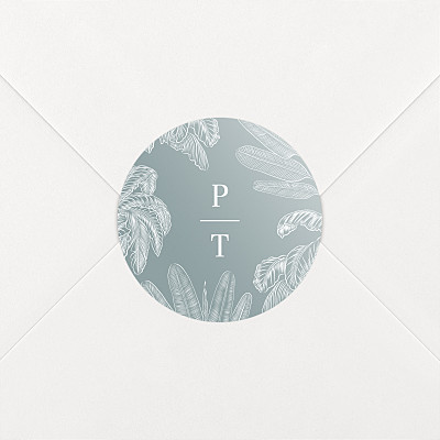 Stickers mariage oiseaux de paradis bleu Stickers mariage oiseaux de paradis bleu