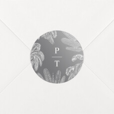 Stickers pour enveloppes mariage Oiseaux de paradis noir Stickers pour enveloppes mariage Oiseaux de paradis noir