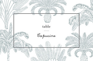 Marque-table mariage original oiseaux de paradis bleu Marque-table mariage original oiseaux de paradis bleu