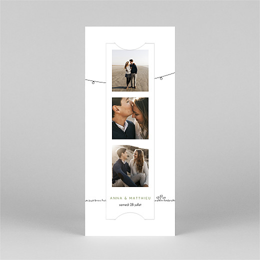 Faire-part de mariage Promesse bohème (marque-page) blanc - Vue 2 Faire-part de mariage Promesse bohème (marque-page) blanc - Vue 2