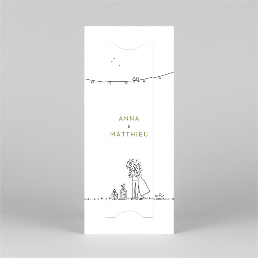 Faire-part de mariage Promesse bohème (marque-page) blanc - Vue 3 Faire-part de mariage Promesse bohème (marque-page) blanc - Vue 3