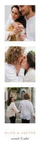 Faire-part de mariage Promesse champêtre (marque-page) bis blanc Faire-part de mariage Promesse champêtre (marque-page) bis blanc