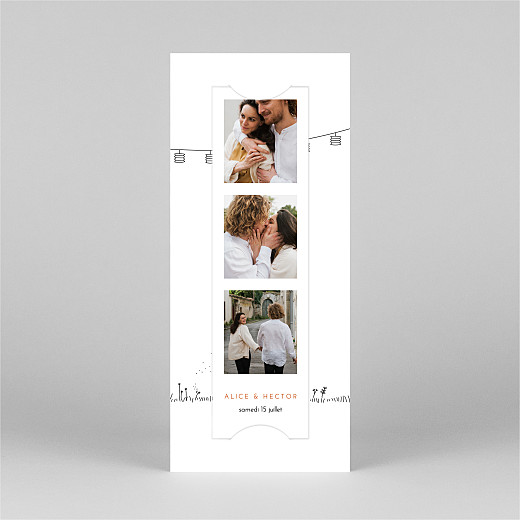 Faire-part de mariage Promesse champêtre (marque-page) blanc - Vue 2 Faire-part de mariage Promesse champêtre (marque-page) blanc - Vue 2