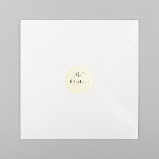 Stickers pour enveloppes naissance Herbier beige - Vue 2