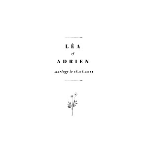 Faire-part de mariage blanc herbier (4 pages) blanc Faire-part de mariage blanc herbier (4 pages) blanc