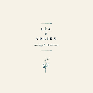 Faire-part de mariage herbier (4 pages) beige Faire-part de mariage herbier (4 pages) beige