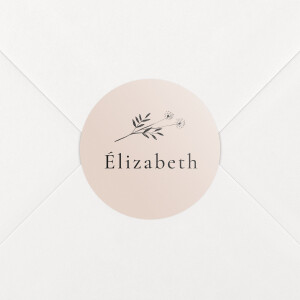 Stickers pour enveloppes naissance Herbier rose