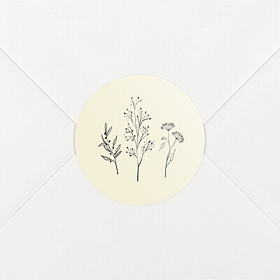 Stickers naissance herbier beige Stickers naissance herbier beige