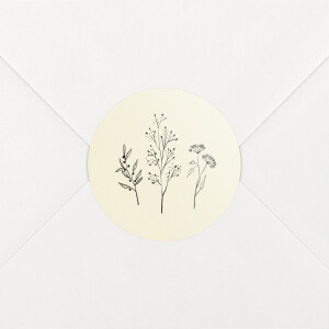 Stickers pour enveloppes naissance Herbier beige