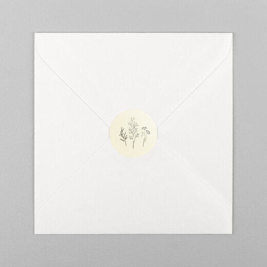 Stickers pour enveloppes naissance Herbier beige - Vue 2