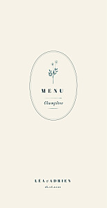 Menu de mariage sans photo herbier beige Menu de mariage sans photo herbier beige