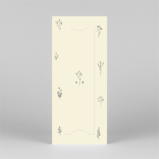 Faire-part de naissance Herbier (marque-page) beige - Vue 3 Faire-part de naissance Herbier (marque-page) beige - Vue 3