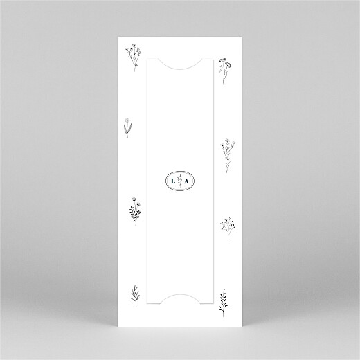 Faire-part de mariage Herbier (marque-page) blanc - Vue 3 Faire-part de mariage Herbier (marque-page) blanc - Vue 3