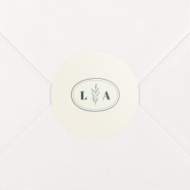 Stickers pour enveloppes mariage Herbier beige