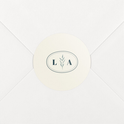 Stickers pour enveloppes mariage Herbier beige - Vue 1