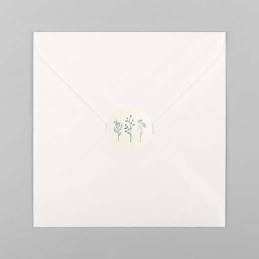 Stickers pour enveloppes mariage Herbier beige - Vue 2