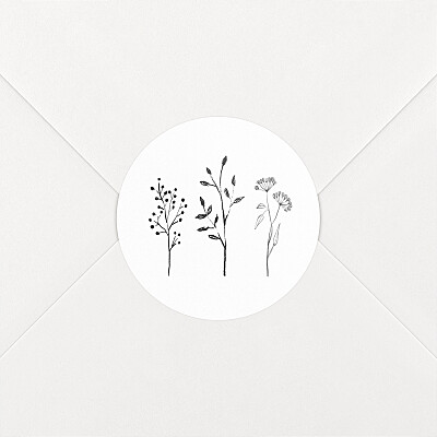Stickers mariage blanc herbier blanc Stickers mariage blanc herbier blanc