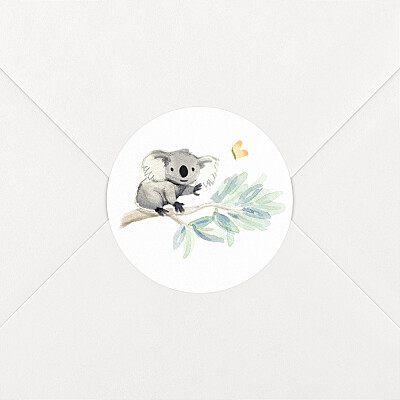 Stickers naissance koalas en famille blanc Stickers naissance koalas en famille blanc