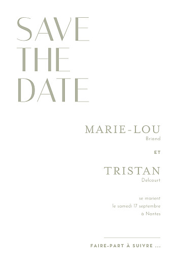 Save the Date Capitale rouge - Recto Save the Date Capitale rouge - Recto