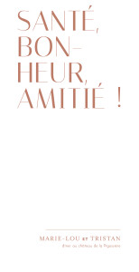 Menu de mariage Capitale rouge Menu de mariage Capitale rouge