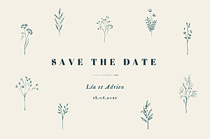 Save the date original herbier beige Save the date original herbier beige