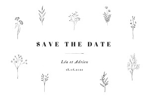Save the Date Herbier blanc