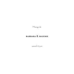 Faire-part de mariage psyché (dorure) blanc Faire-part de mariage psyché (dorure) blanc