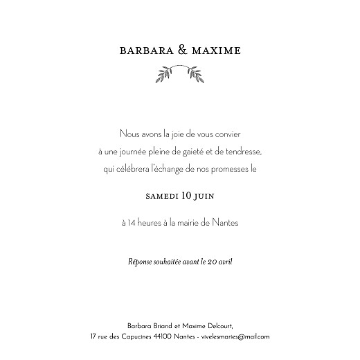 Faire-part de mariage Psyché (dorure) blanc - Page 3 Faire-part de mariage Psyché (dorure) blanc - Page 3