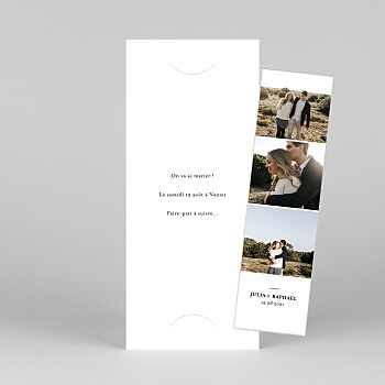 Save the date tout simplement (marque-page) blanc Save the date tout simplement (marque-page) blanc