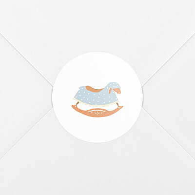 Stickers naissance mouton à bascule blanc Stickers naissance mouton à bascule blanc