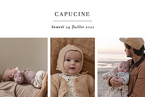 Faire-part de naissance Doux instants blanc Faire-part de naissance Doux instants blanc