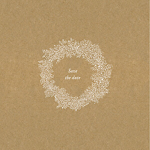 Save the date sans photo gypsophile kraft Save the date sans photo gypsophile kraft