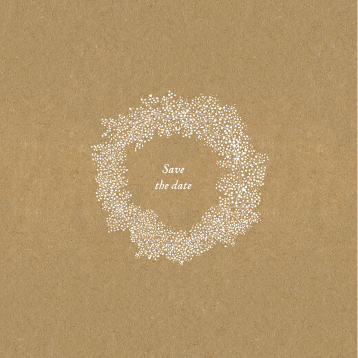 Save the Date Gypsophile kraft - Recto