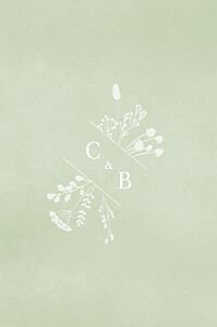 Carton d'invitation mariage vert solstice d'été portrait vert Carton d'invitation mariage vert solstice d'été portrait vert