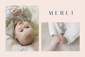 Carte de remerciement rose barbe à papa rose Carte de remerciement rose barbe à papa rose