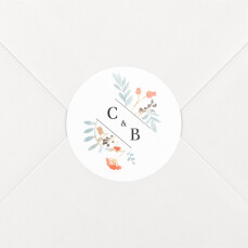 Stickers pour enveloppes mariage Solstice d'été blanc