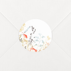 Stickers pour enveloppes mariage Solstice d'été blanc Stickers pour enveloppes mariage Solstice d'été blanc