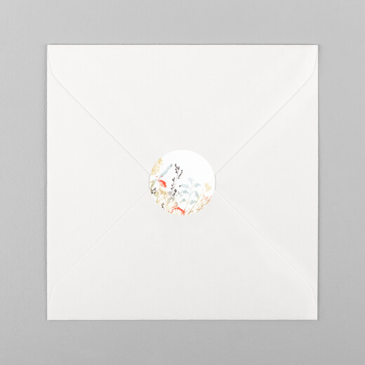 Stickers pour enveloppes mariage Solstice d'été blanc - Vue 2