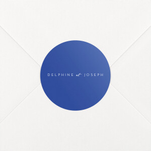 Stickers pour enveloppes mariage Manuscrit bleu