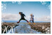 Carte de voeux Neige blanc& bleu marine - Page 1 Carte de voeux Neige blanc& bleu marine - Page 1