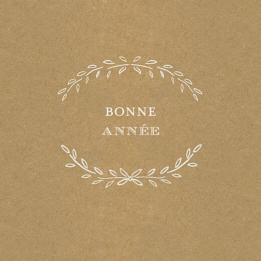 Carte de voeux Poème 2 photos kraft Carte de voeux Poème 2 photos kraft