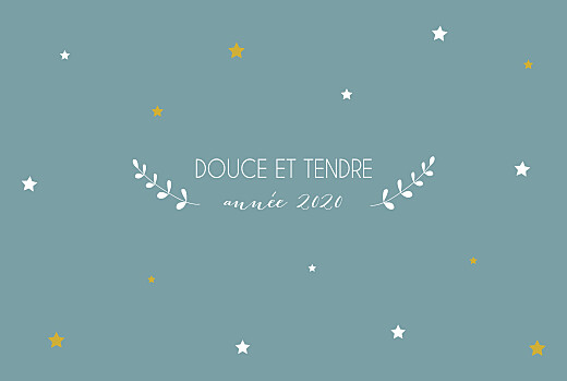 Carte de voeux Etoiles d'hiver 3 photos bleu Carte de voeux Etoiles d'hiver 3 photos bleu