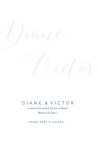 Save the date bleu calligraphie bleu Save the date bleu calligraphie bleu