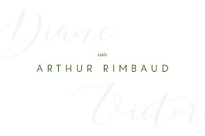 Marque-table mariage beige calligraphie vert sapin Marque-table mariage beige calligraphie vert sapin