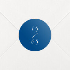 Stickers pour enveloppes mariage Calligraphie bleu