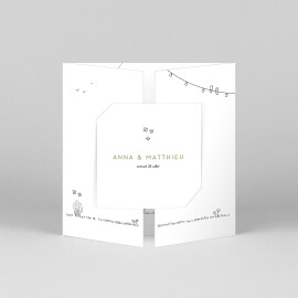 Faire-part de mariage Promesse bohème (fenêtre) blanc Faire-part de mariage Promesse bohème (fenêtre) blanc