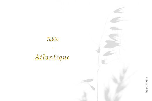 Marque-table mariage Songe atlantique épillet - Verso Marque-table mariage Songe atlantique épillet - Verso